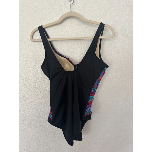 Miraclesuit True Colors Layered Escape Modest One Piece Swimsuit Sz 10 - Picture 5 of 9